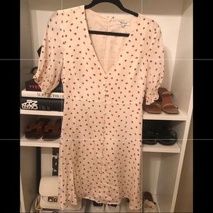 Madewell Silk Strawberry Print Dress